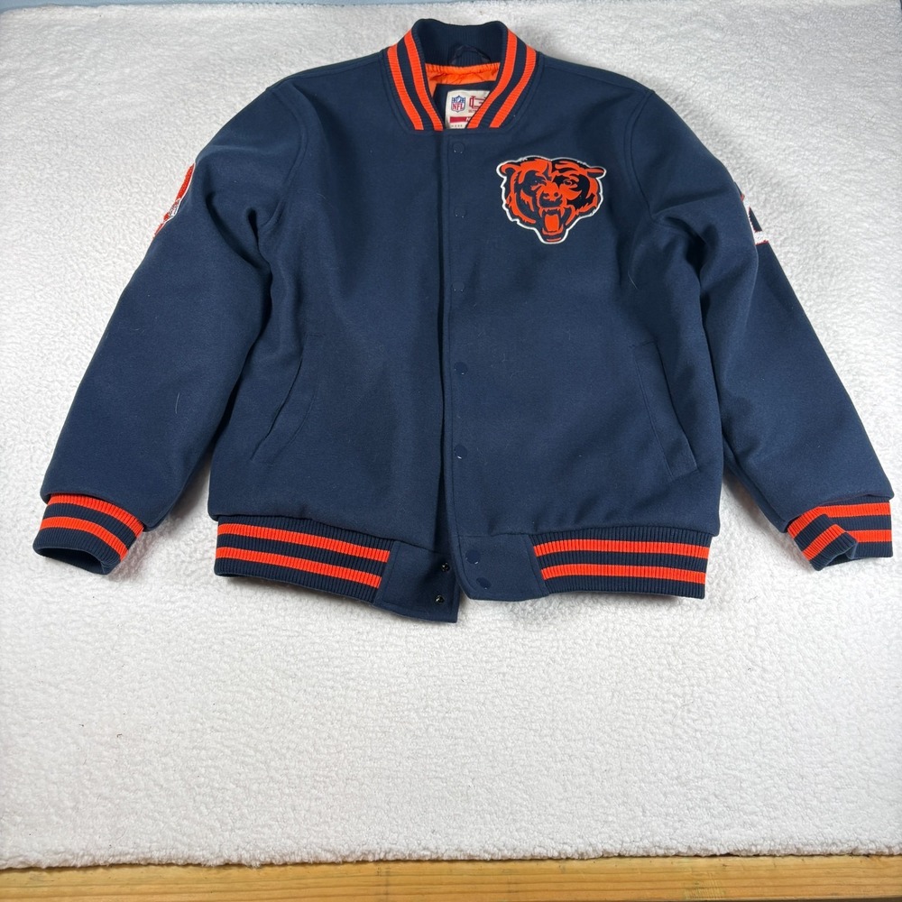 Mens Medium Ultra Game Nfl Chicago Bears Varsity Jacket